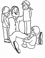 A coloring page of fathers day